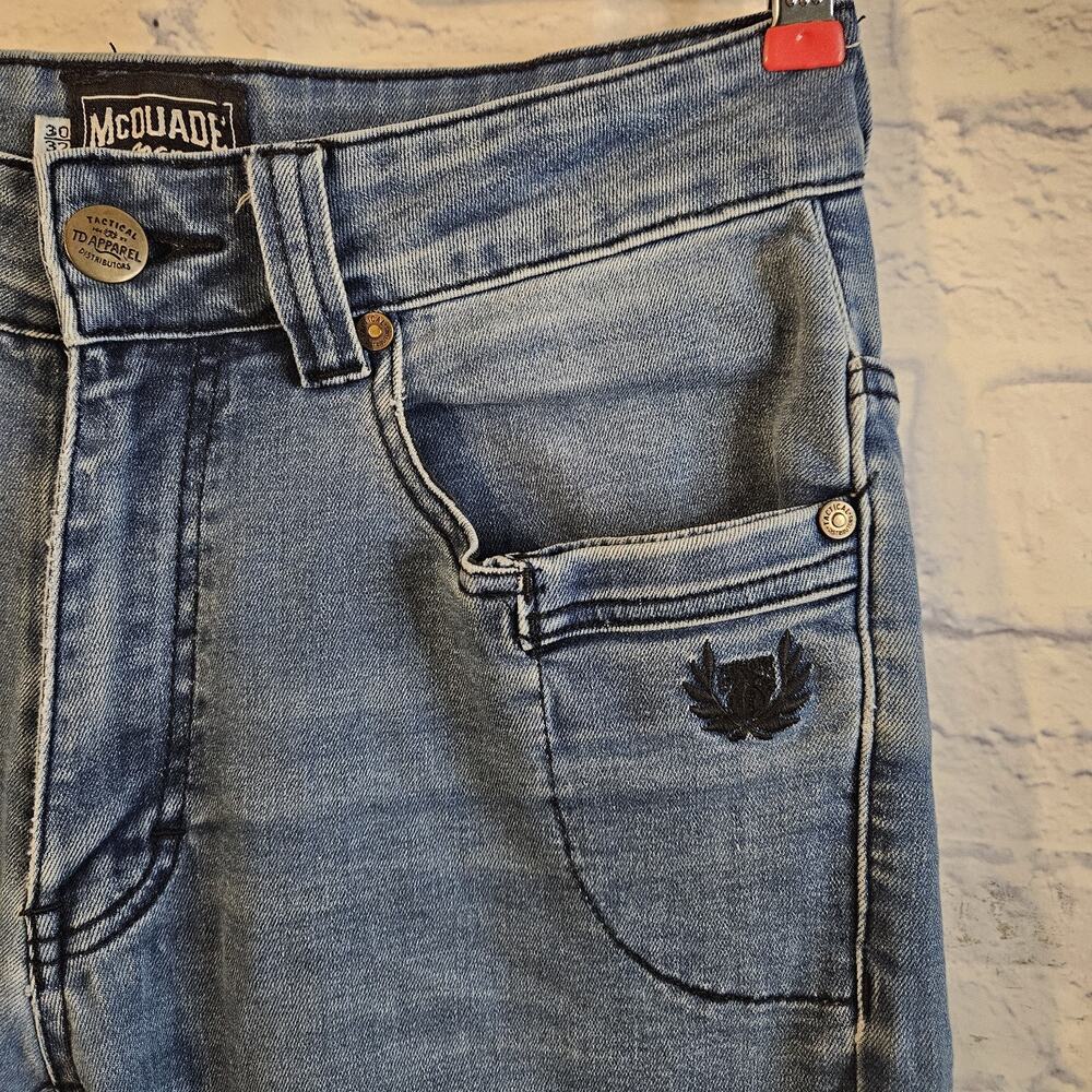 Tactical Distributors McQuade Jeans Mens 30x32 Blue Stretch Lightweight Straight - Picture 2 of 7